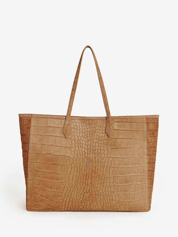 Sofia Tote - Sienna Embossed Suede